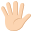 :hand_with_fingers_splayed_light_skin_tone: 🖐🏻